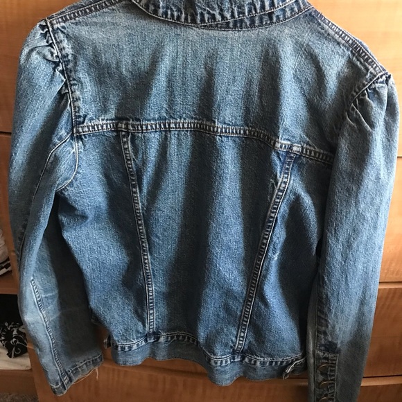 Blue Denim Jacket, blue capris and red striped top size 6 - Picture 3 of 8
